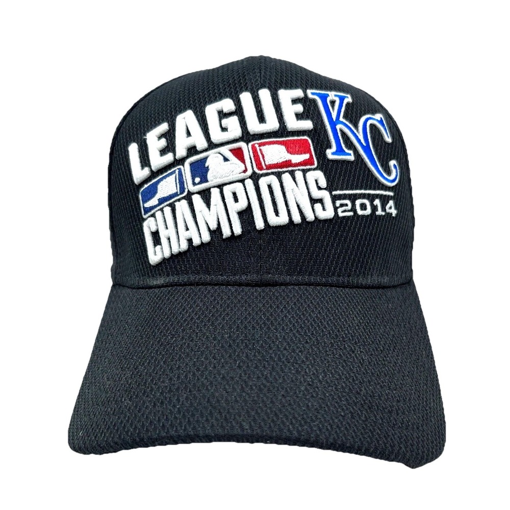 Kansas City Royals Hat‎ Cap Stretch Flex Fit OSFM 2014 Champs Performance Adult